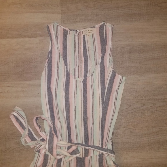 NWOT Cloth & Stone Striped Tank Jumpsuit - Picture 2 of 4